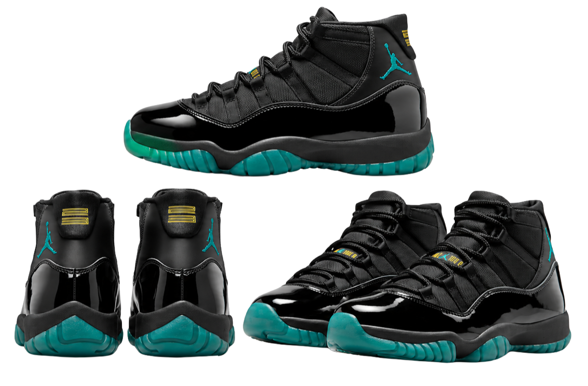 Anthony’s teal Air Jordan 11 shoes