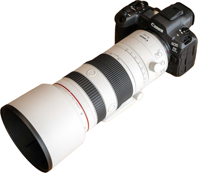 Canon camera with 70-200 telephoto zoom lens